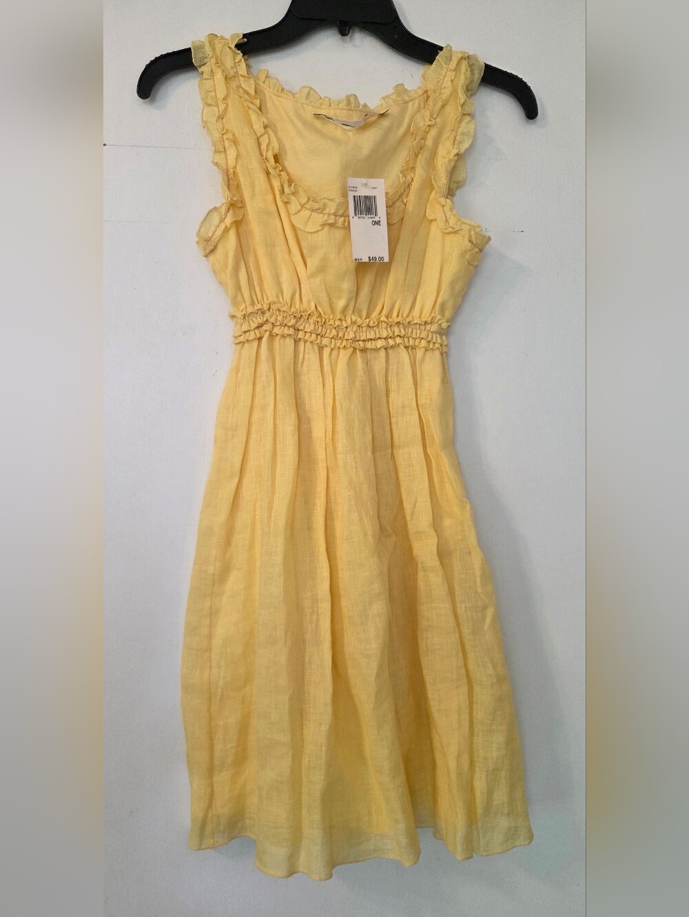 Max Studio Yellow Ruffled Sundress - Picture 1 of 3